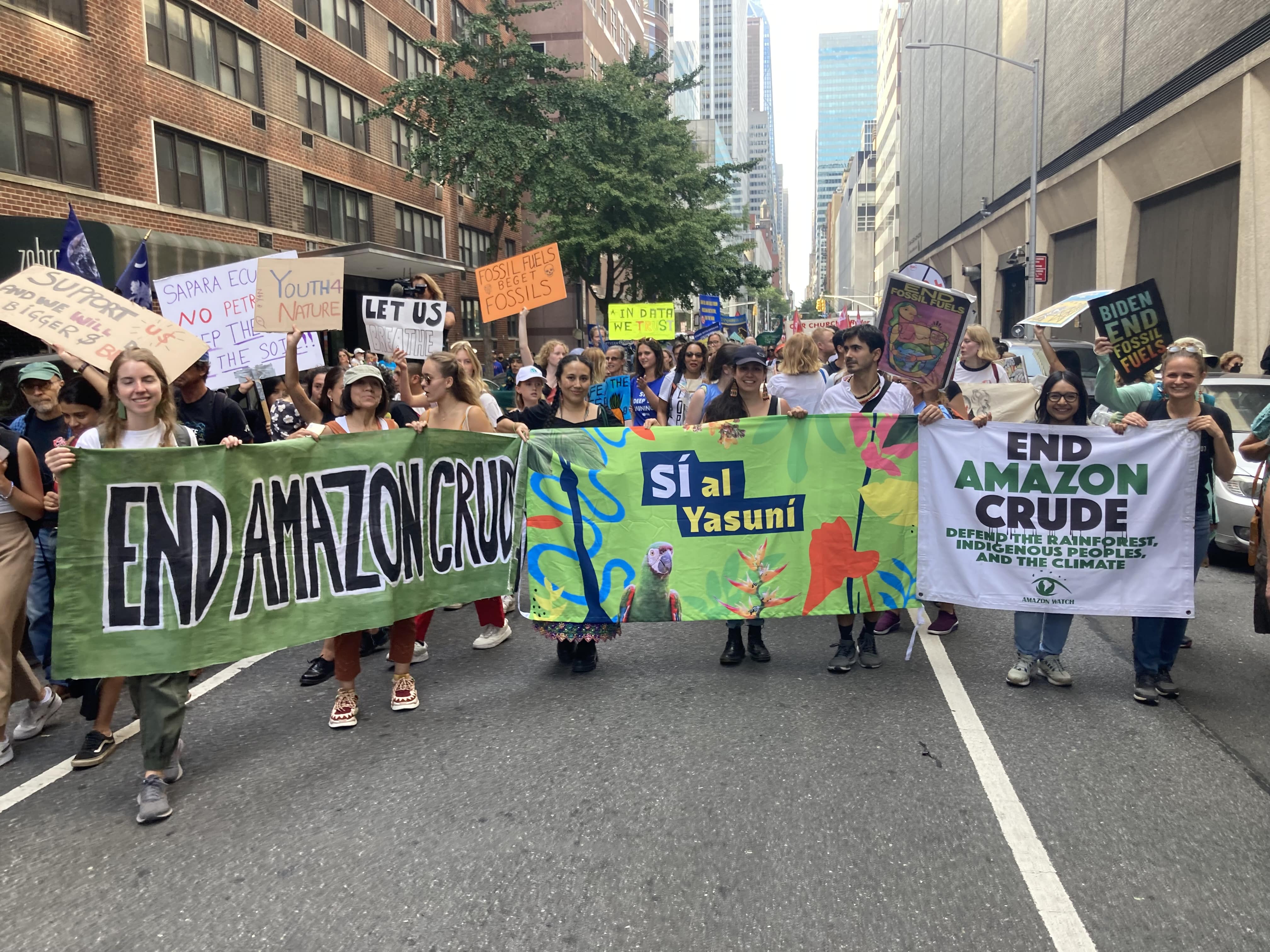 Photo of the Yasunidos on Climate Week march. Provided by Jorge Espinosa