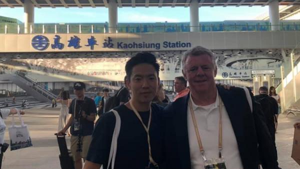 On the Taiwan Democracy Train in Kaohsiung, Taiwan.