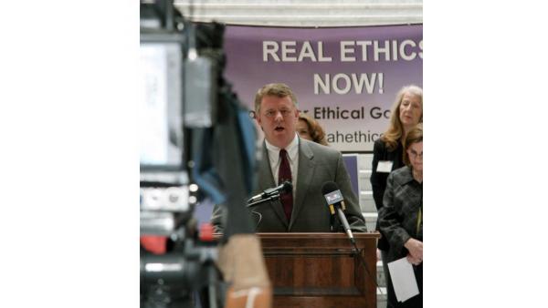 Speaking out at Utah state capitol.