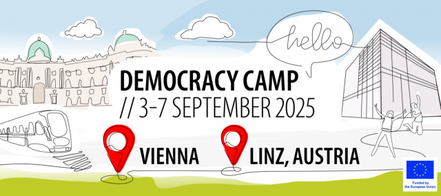 Democracy Camp banner